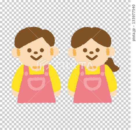 幼兒園/托兒所教師插畫 粉彩可愛圖標 133977540