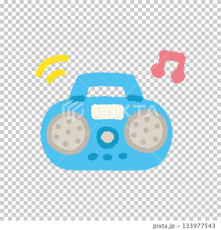 Boombox simple illustration pastel cute icon Boombox simple illustration pastel cute icon 133977543