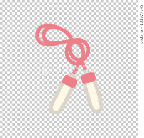 Skipping rope handwritten simple illustration pastel cute icon Skipping rope handwritten simple illustration pastel cute icon 133977545