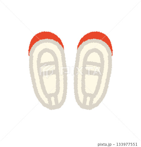 子供 上履き 上靴 手書き イラスト パステル 子供向け かわいい アイコン 133977551