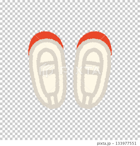 兒童室內鞋，手繪插圖，粉彩，可愛，兒童圖標 133977551