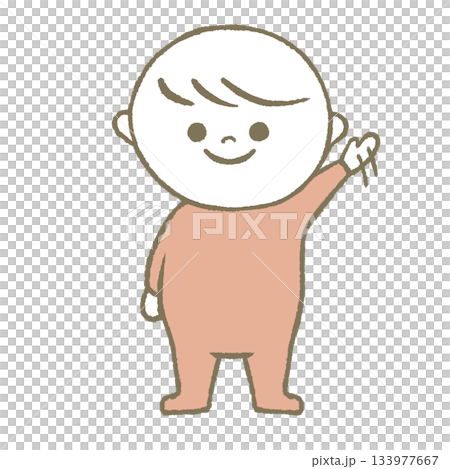 Waving child pink 133977667