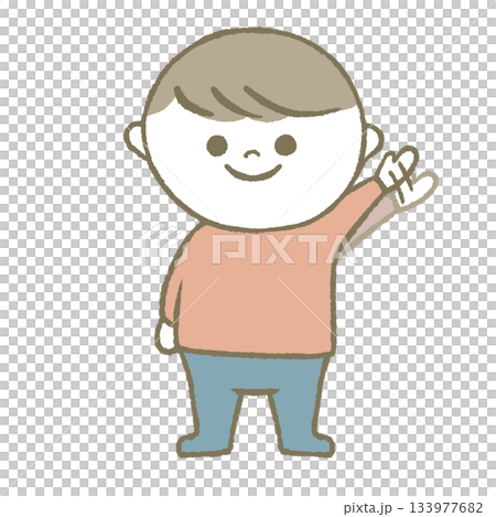 Waving child pink 133977682