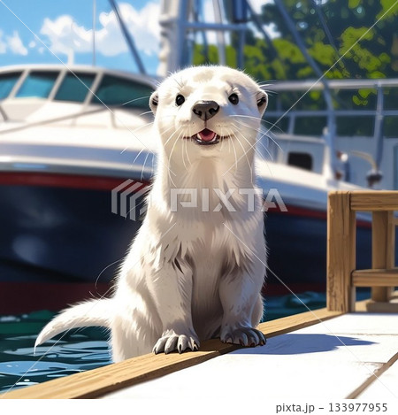 白いカワウソ 133977955
