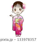 振袖姿の女性 133978357