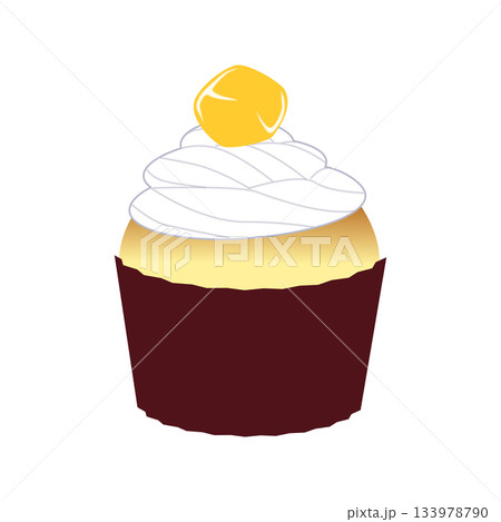 カップケーキ 生クリームと栗 カップケーキ 生クリームと栗 133978790