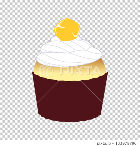 カップケーキ 生クリームと栗 カップケーキ 生クリームと栗 133978790