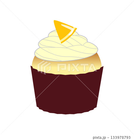 カップケーキ　チーズクリームとオレンジ 133978793