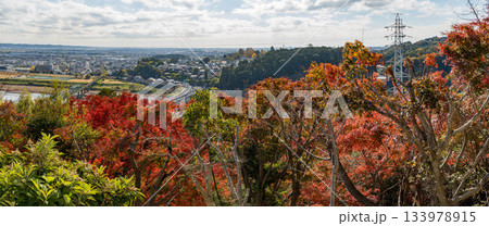静岡県浜松市鳥羽山公園展望台パノラマ11月秋 133978915