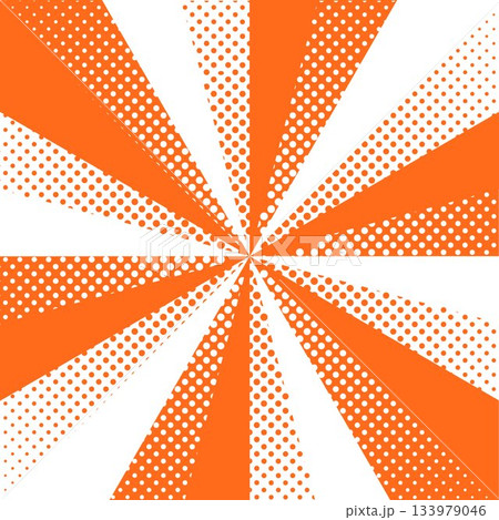 集中線の背景イラスト　シンプル　黄色イエロー　ベクター 133979046