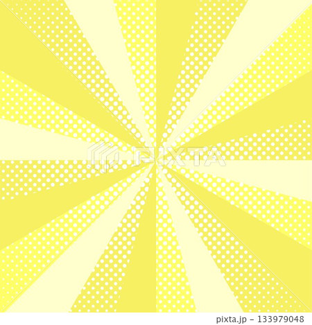集中線の背景イラスト　シンプル　黄色イエロー　ベクター 133979048
