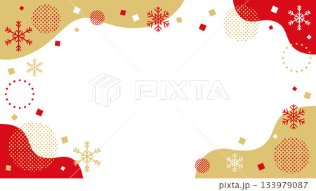 ウィンター 雪 結晶 抽象的な幾何学模様のフレーム素材 背景素材 16:9サイズ ベクター ゴールド ウィンター 雪 結晶 抽象的な幾何学模様のフレーム素材 背景素材 16:9サイズ ベクター ゴールド 133979087