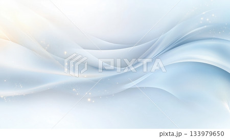 Elegant abstract background with flowing blue waves, delicate lines, and subtle golden light 133979650