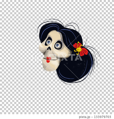 A digital PNG image featuring Halloween, Magic, and Day of the Dead. for your design A digital PNG image featuring Halloween, Magic, and Day of the Dead. for your design 133979703