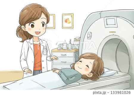 美優シリーズ：女医 MRI準備シーン 133981026