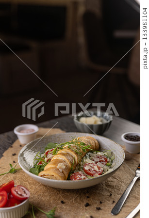Egg roll with cheese Egg roll with cheese 133981104