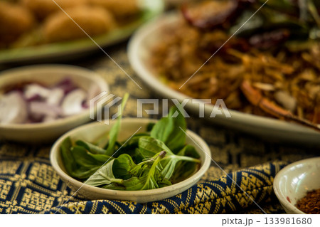 boiled egg noodles with shrimp paste boiled egg noodles with shrimp paste 133981680