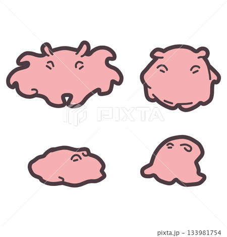 シンプルでかわいいメンダコのイラストセット 133981754