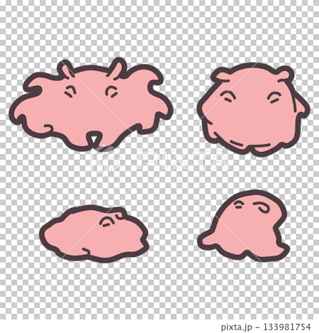 シンプルでかわいいメンダコのイラストセット 133981754