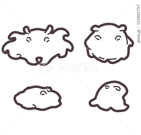 シンプルでかわいいメンダコのイラストセット 133981757