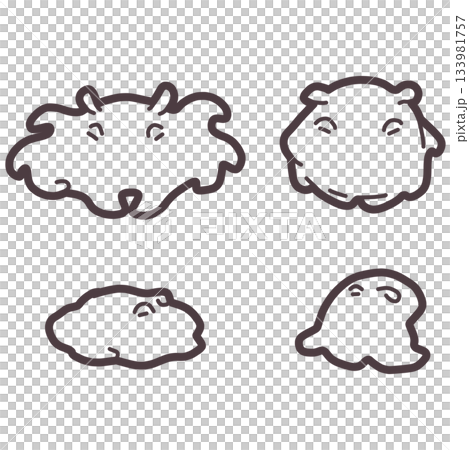 シンプルでかわいいメンダコのイラストセット 133981757