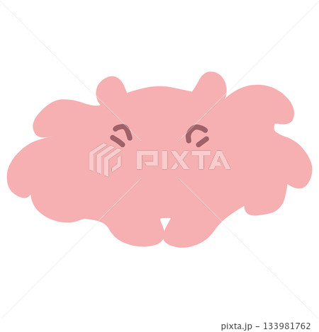 シンプルにデフォルメしたかわいいメンダコのイラスト シンプルにデフォルメしたかわいいメンダコのイラスト 133981762