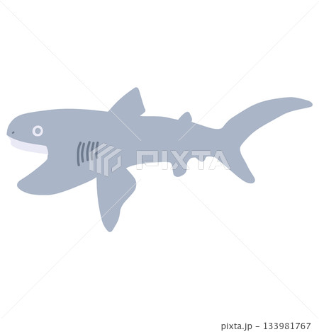シンプルにデフォルメした深海鮫のメガマウスのイラスト シンプルにデフォルメした深海鮫のメガマウスのイラスト 133981767
