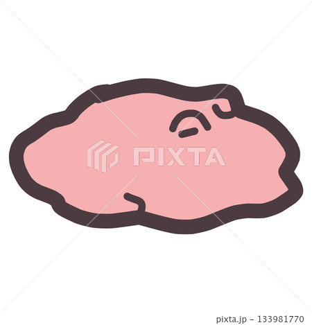 シンプルにデフォルメしたかわいいメンダコのイラスト 133981770