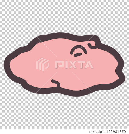 シンプルにデフォルメしたかわいいメンダコのイラスト 133981770