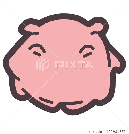 シンプルにデフォルメしたかわいいメンダコのイラスト シンプルにデフォルメしたかわいいメンダコのイラスト 133981771