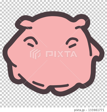 シンプルにデフォルメしたかわいいメンダコのイラスト シンプルにデフォルメしたかわいいメンダコのイラスト 133981771