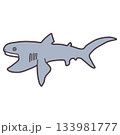 シンプルにデフォルメした深海鮫のメガマウスのイラスト 133981777