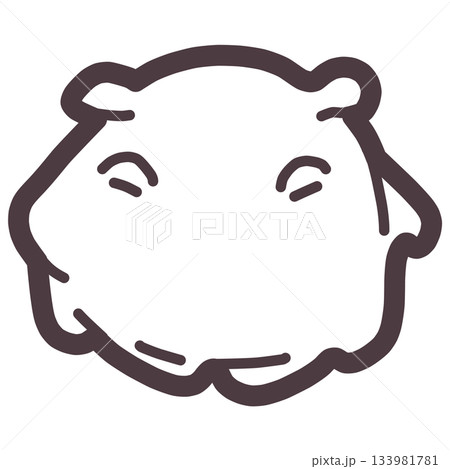 シンプルにデフォルメしたかわいいメンダコのイラスト 133981781