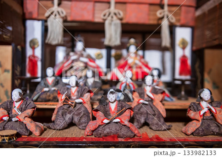 Japanese children dolls in Tenryo Hina Goten museum, Hita, Japan Japanese children dolls in Tenryo Hina Goten museum, Hita, Japan 133982133