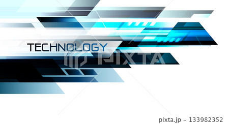 Abstract blue black technology cyber futuristic geometric creative design modern on white space background vector 133982352