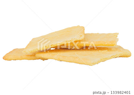biscuits broken isolated on white background 133982401