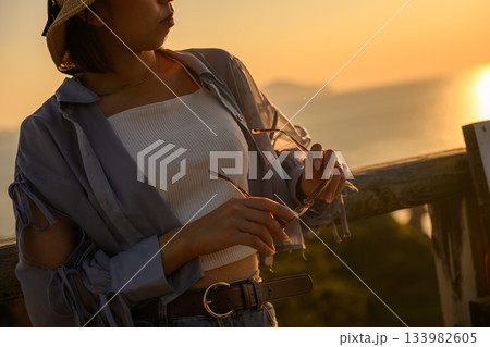 隠岐島夕景観光 133982605