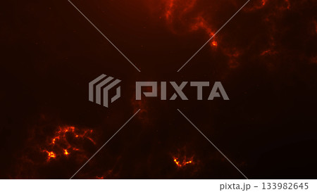 Hot fire smoke with bright sparks and burning particle clouds spreading across a dark dramatic scene. Intense heat and explosive atmosphere ideal for cinematic visual effects. 133982645
