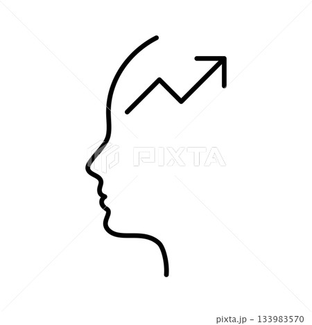 Motivation head icon with upward arrow representing growth mindset self improvement personal development inspiration progress success potential and positive thinking for coaching business, education Motivation head icon with upward arrow representing growth mindset self improvement personal development inspiration progress success potential and positive thinking for coaching business, education 133983570