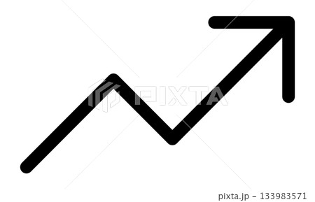 Upward arrow growth chart symbol representing motivation progress success improvement business performance increase productivity positive trend and achievement for coaching branding Upward arrow growth chart symbol representing motivation progress success improvement business performance increase productivity positive trend and achievement for coaching branding 133983571