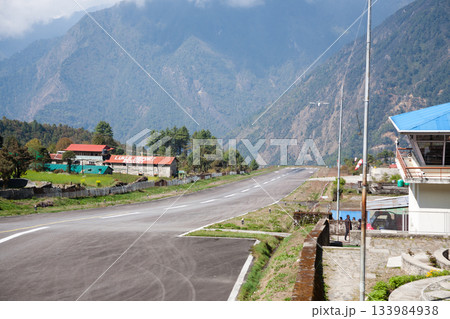 Tenzing Hillary airport view, Lukla, Nepal 133984938