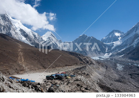 Gorak shep town view, EBC trekking, Nepal Gorak shep town view, EBC trekking, Nepal 133984963