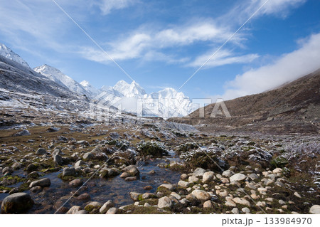 Landscape from Pheriche town area, EBC trekking, Nepal 133984970
