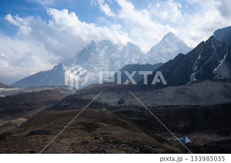 Pyramid research center, Everest base camp trekking, Lobuche area, Nepal 133985035