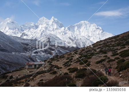 Landscape from Pheriche town area, EBC trekking, Nepal 133985038
