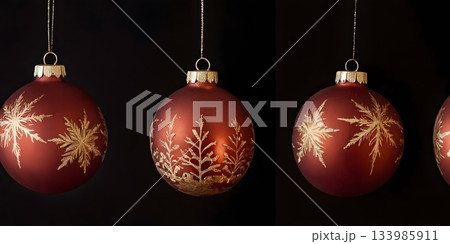 Red, gold and copper Christmas background, ideal for posters and holiday cards 133985911