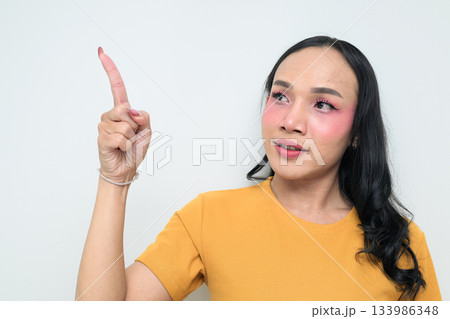 portrait of a young Asian transgender person portrait of a young Asian transgender person 133986348