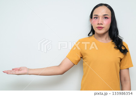 portrait of a young Asian transgender person portrait of a young Asian transgender person 133986354