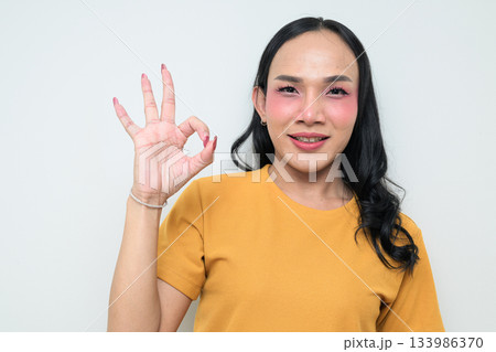 portrait of a young Asian transgender person portrait of a young Asian transgender person 133986370