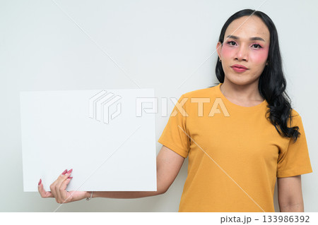 portrait of a young Asian transgender person portrait of a young Asian transgender person 133986392